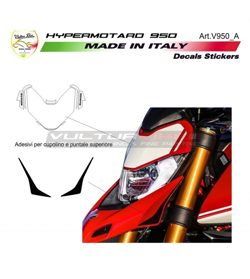 Ducati Hypermotard 950 SP Verkleidungs- und Bugspoileraufkleber – Ducati Hypermotard 950