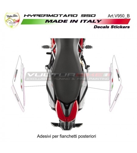 Rear sidefairings' stickers Ducati Hypemotard 950 SP - Ducati Hypermotard 950