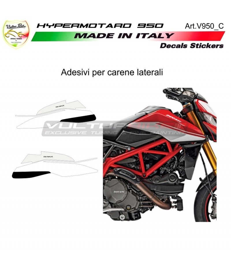 Sidefairings' stickers Ducati Hypemotard 950 SP - Ducati Hypermotard 950