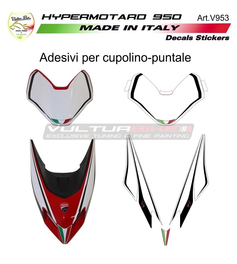 Aufkleber für Kuppel und Spitze benutzerdefinierte Sendedesign 2019 - Ducati Hypermotard 950