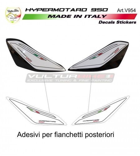 Adesivi fianchetti posteriori design personalizzato 2019 - Ducati Hypermotard 950