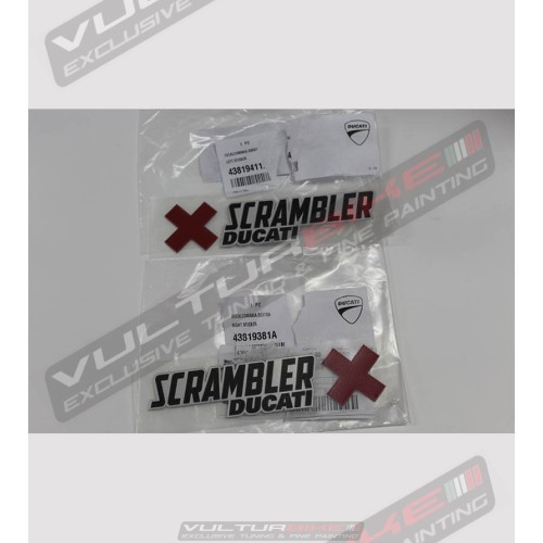 Adesivi ORIGINALI Ducati Scrambler 15x4 cm 