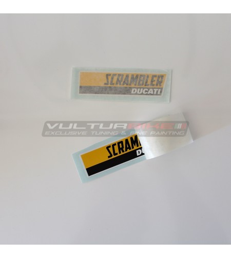 Stickers black-yellow Ducati Scrambler