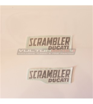 Adesivo logotipo Scrambler Ducati dimensioni a scelta