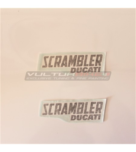 Adesivo logotipo Scrambler Ducati dimensioni a scelta