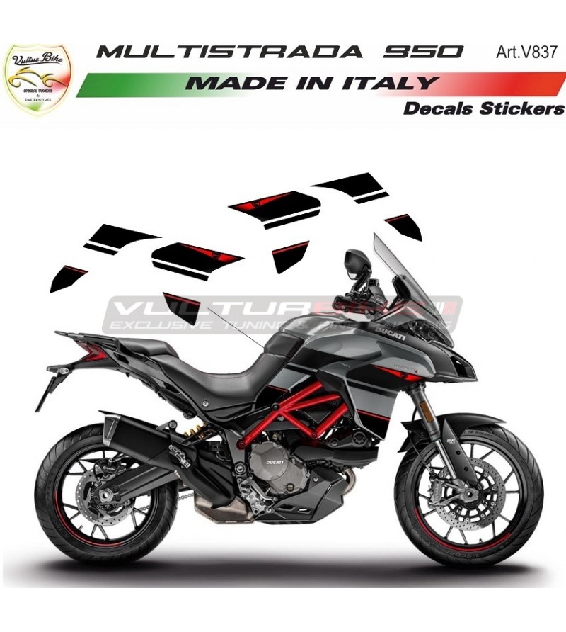 Ducati Multistrada 950-1260 Adesivi per fiancate laterali white 