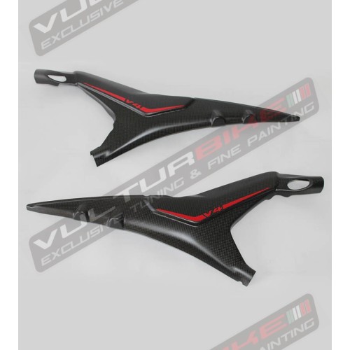 Protectores de cuadro de sillín de carbono personalizados - Ducati Panigale V4 / V4S / V4R