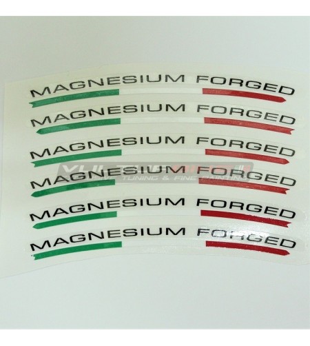 Universal stickers for wheels magnesium forged