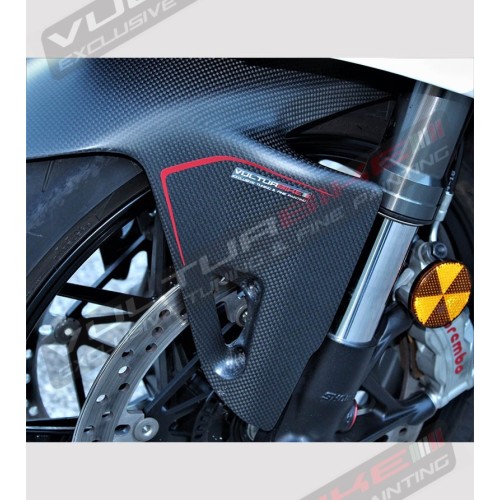 Parafango anteriore personalizzato in carbonio - Ducati Panigale V4 / V4S / V4R / V2 2020 / Streetfighter V4 / V2