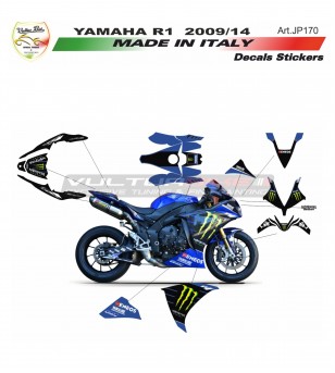 Complete stickers' kit replica MOTO GP Monster - Yamaha R1 09/14