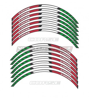 Tricolor Räder Racing Aufkleber - Universal