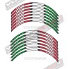 Tricolor Wheels Racing Sticker - Universal