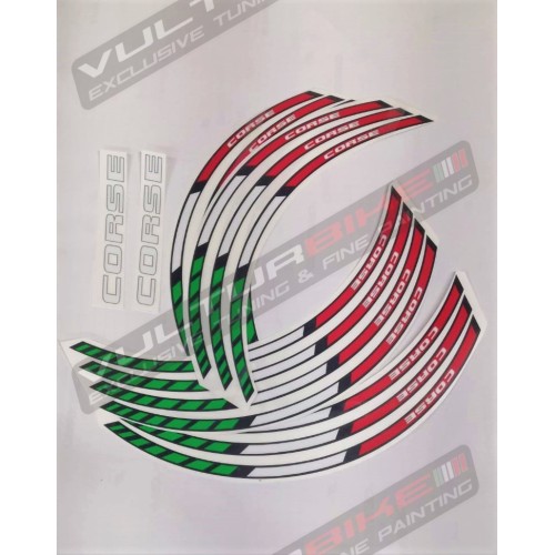 Autocollant tricolor wheels racing - Universal