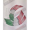 Tricolor Wheels Racing Sticker - Universal