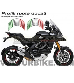 Wheels adhesive profiles Italian tricolor Ducati Corse
