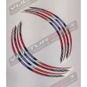 Kit de pegatinas Corse azul rojo para ruedas Ducati
