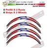 Corse kit autocollant bleu rouge pour les roues Ducati