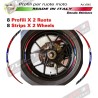 Kit de pegatinas Corse azul rojo para ruedas Ducati