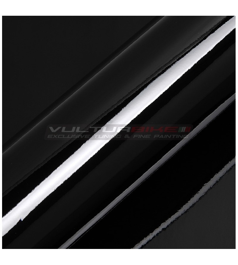 Glossy black wrapping adhesive film