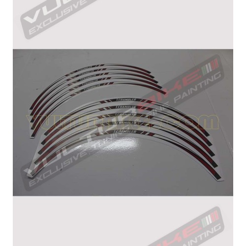Stickers Profiles Wheels Red - Ducati Scrambler