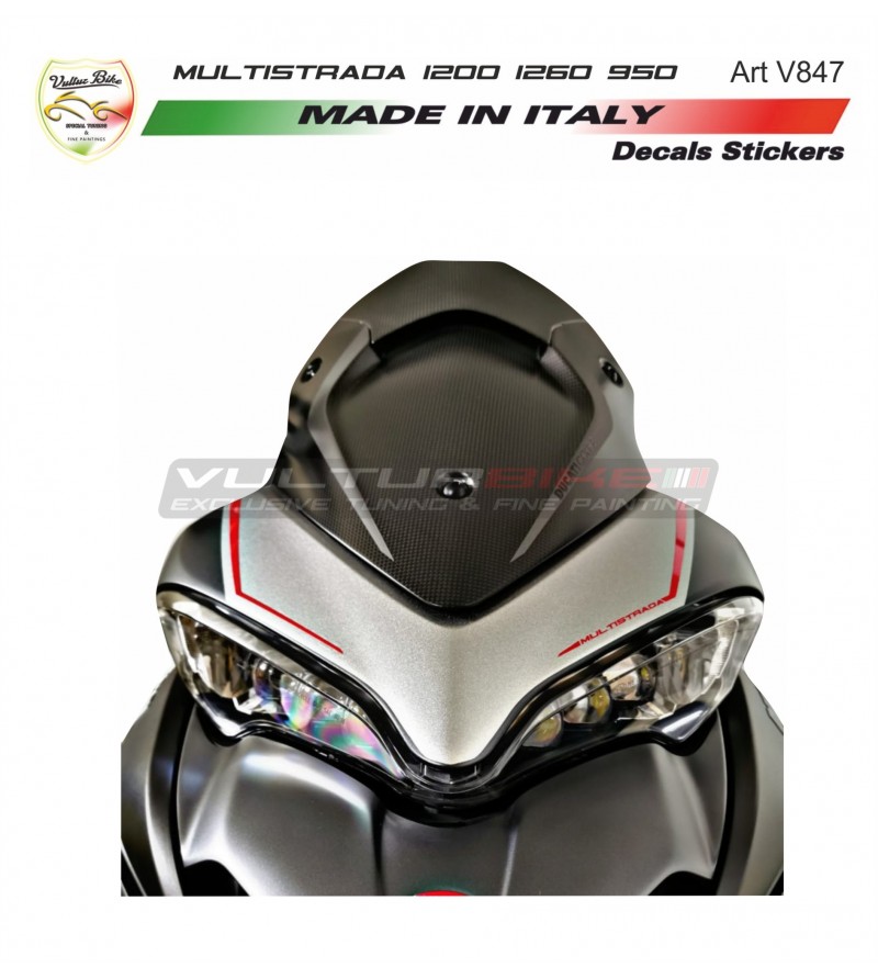 Stickers bulle - Ducati Multistrada 950 / 1200 / 1260 / ENDURO (modèles depuis 2015)