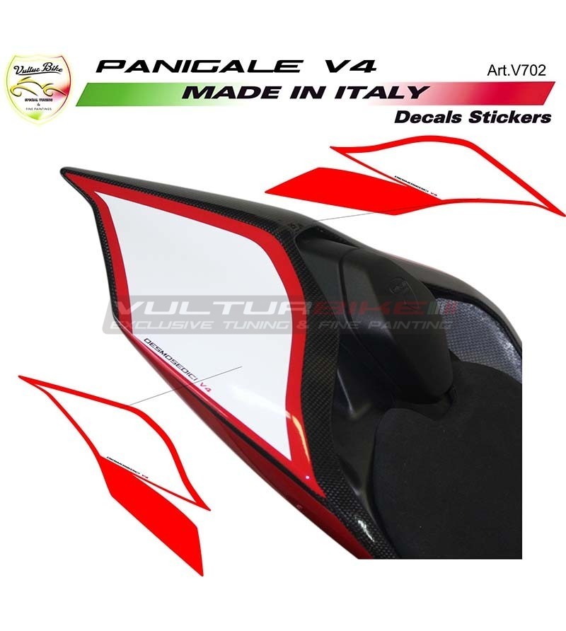 Adesivi Bianco Rosso per Codino - Ducati Panigale e streetfighter V2 V4