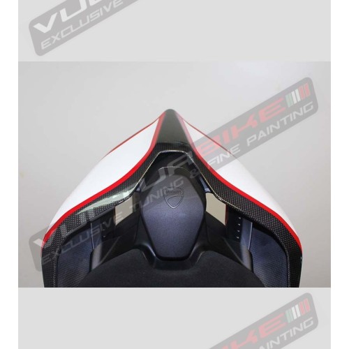 Autocollants blancs rouges pour queue - Ducati Panigale et Streetfighter V2 V4