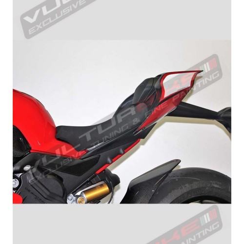 Weiß Rot Aufkleber für Heck - Ducati Panigale und Streetfighter V2 V4