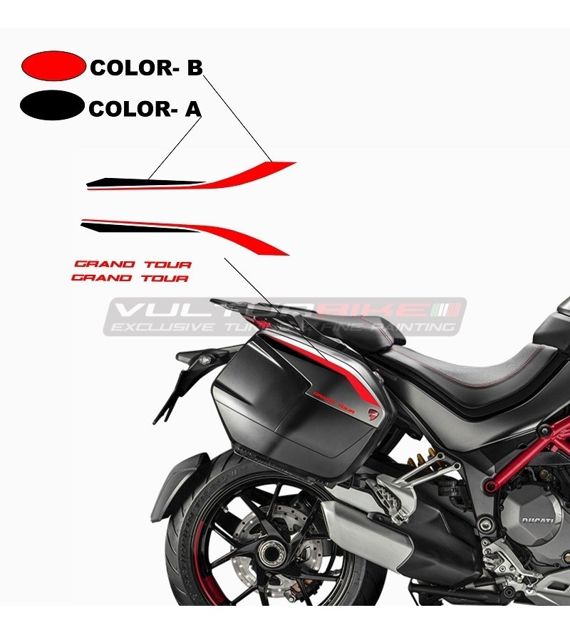 Stickers Side Panniers Grand Tour Design Ducati Multistrada 950/1260/1200 2015
