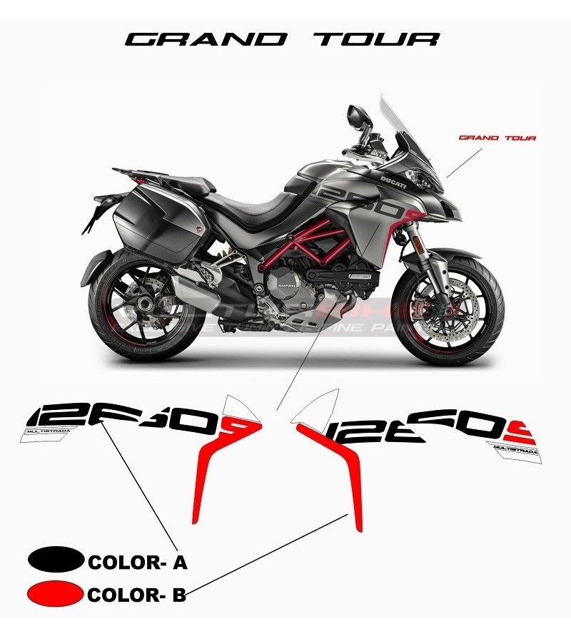 Autocollants Grand Tour Design pour les côtés - Ducati Multistrada 1260 S