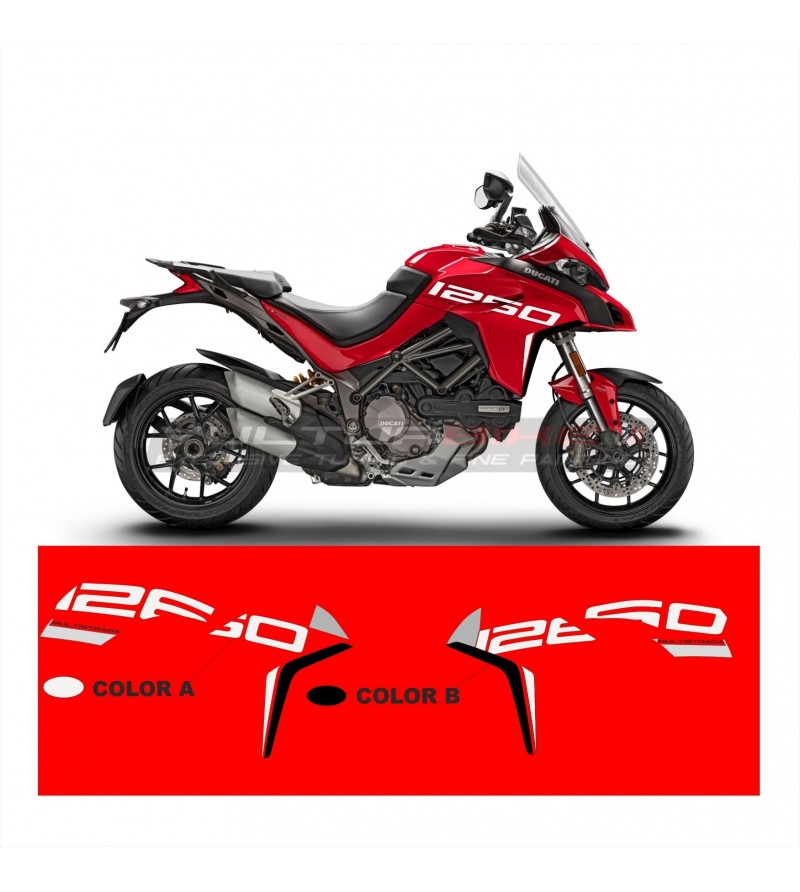 Aufkleber Grand Tour Design anpassbare Seiten - Ducati Multistrada 1260