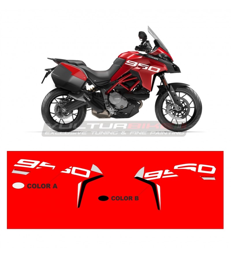 Stickers Grand Tour Design lados personalizables - Ducati Multistrada 950 desde 2019