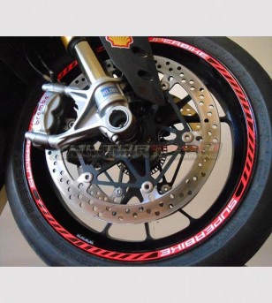 Kit de pegatinas de perfiles de ruedas personalizados - Ducati Superbike