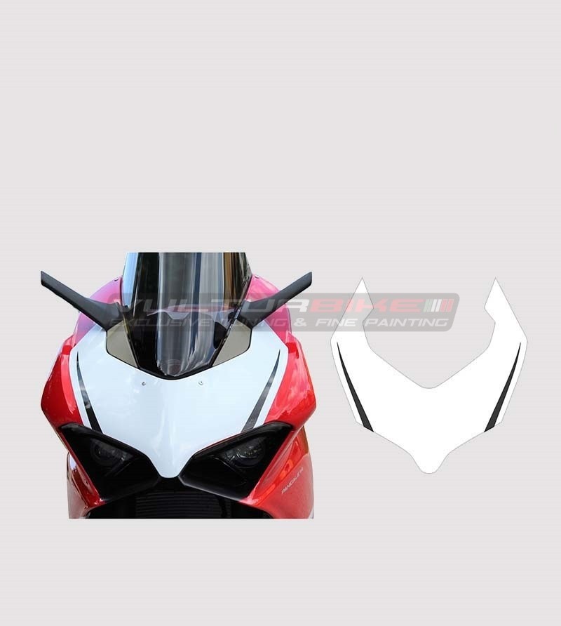 Sticker black and white for front fairing - Ducati Panigale V2 2020