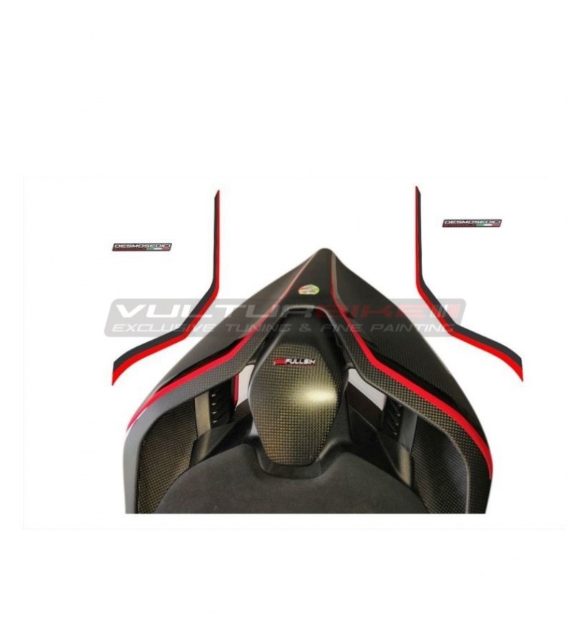 Adesivi rosso / nero per codone  - Ducati Panigale V2 2020 / Streetfighter V4