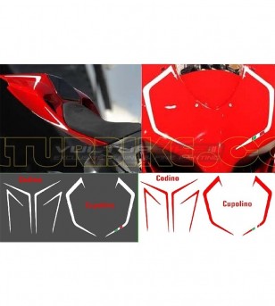 Tricolor Sticker Kit domo y codón - Ducati Panigale 899/1199