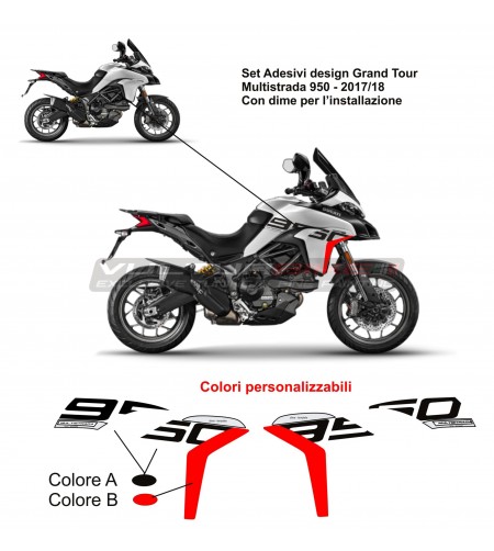 Grand Tour Design Aufkleber für Seitenverkleidungen - Ducati Multistrada 950 17/18