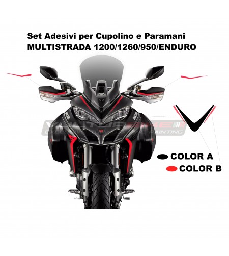 Stickers for fairing and handguards Grand Tour Design - Ducati Multistrada 950 / 1200 / 1260 / ENDURO / V2