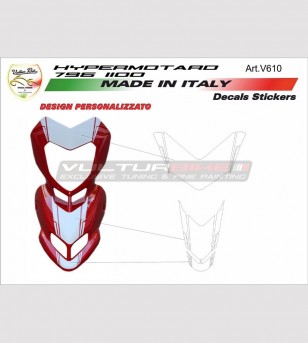 Front fairing stickers' kit for Ducati Hypermotard 796/1100