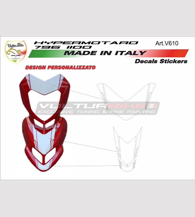 Front fairing stickers' kit for Ducati Hypermotard 796/1100