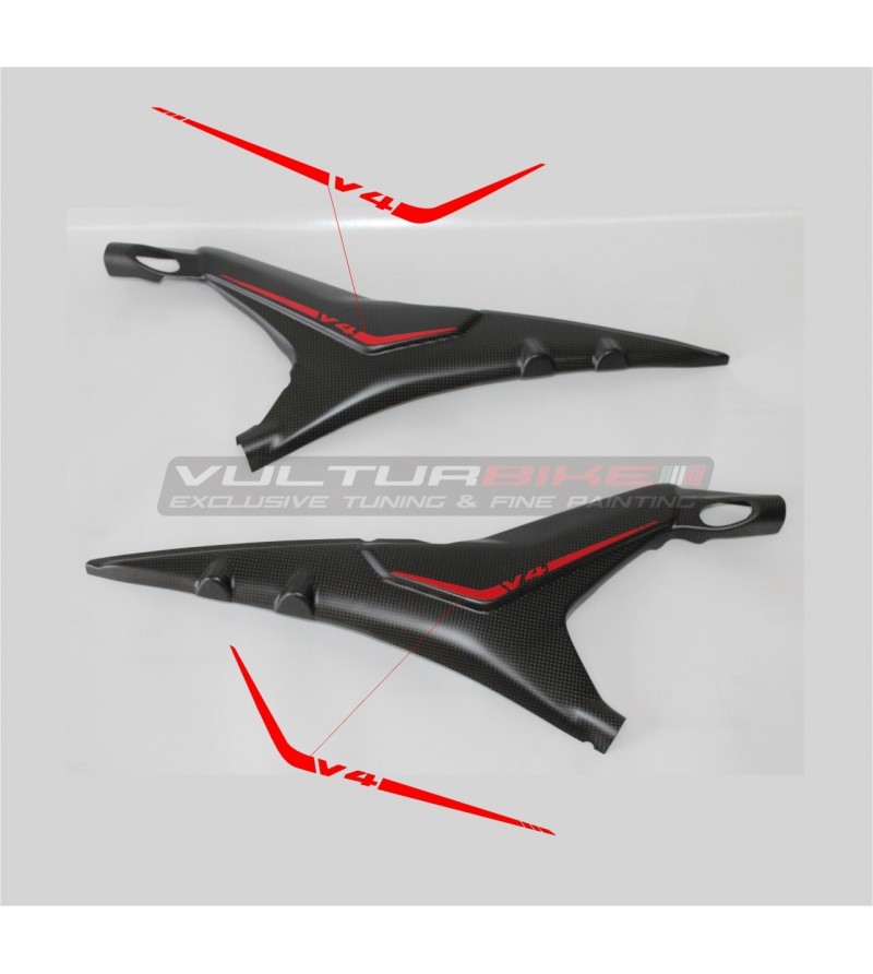 Saddle pad side panels' stickers - Ducati Panigale V4 / V4S / V4R