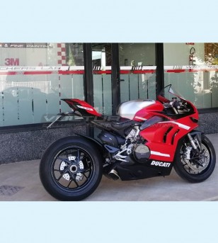 Painted elongated tank cover with brushed aluminium effect - Ducati Panigale V4 / Streetfighter V4