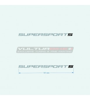 Pegatinas 14 cm para carenado lateral negro - Ducati Supersport 939