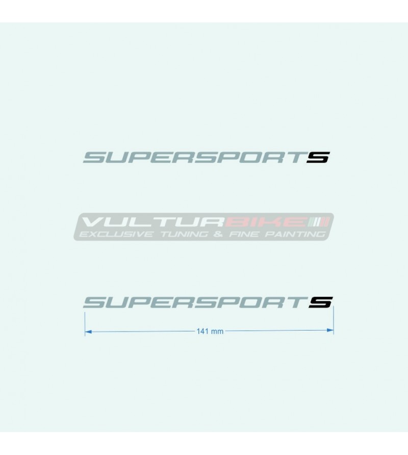 Autocollants de 14 cm pour carénages panneaux latéraux noirs - Ducati Supersport 939