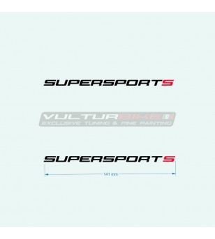 Aufkleber 14 cm für rote Seitenverkleidungen - Ducati Supersport 939