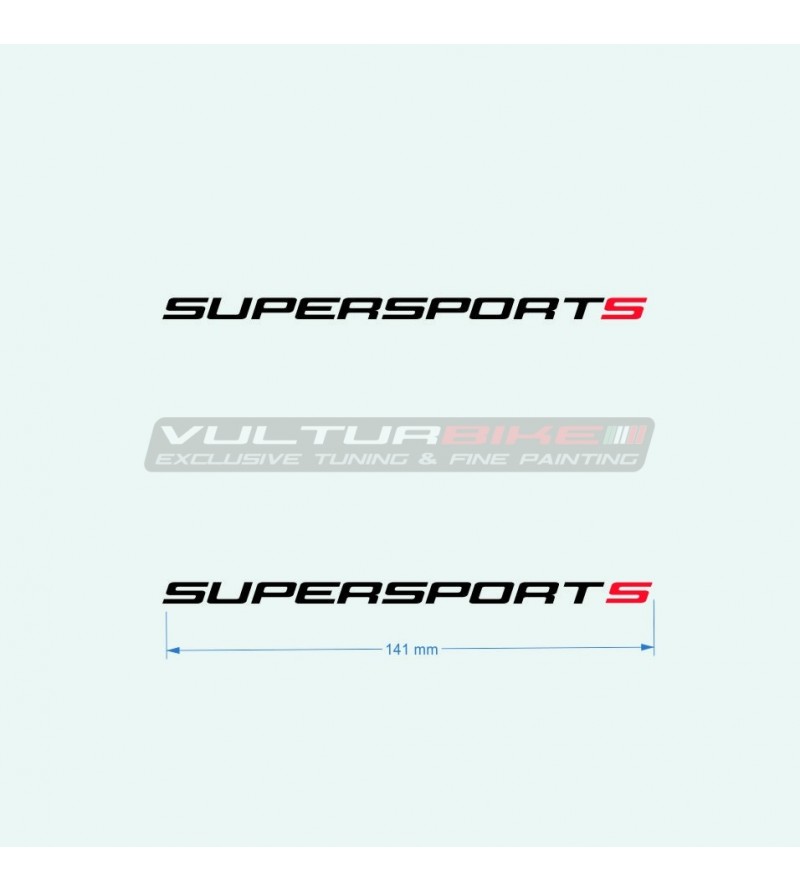 Autocollants de 14 cm pour carénages panneaux latéraux rouges - Ducati Supersport 939