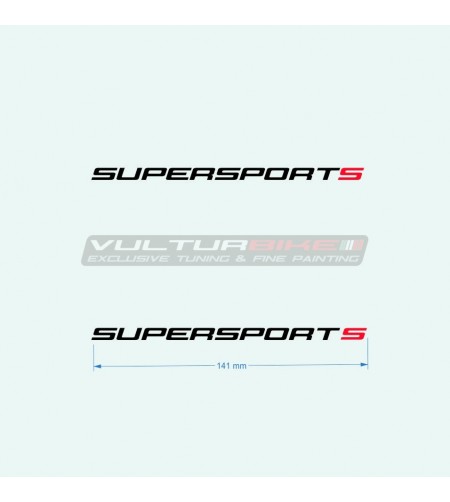 Autocollants de 14 cm pour carénages panneaux latéraux rouges - Ducati Supersport 939