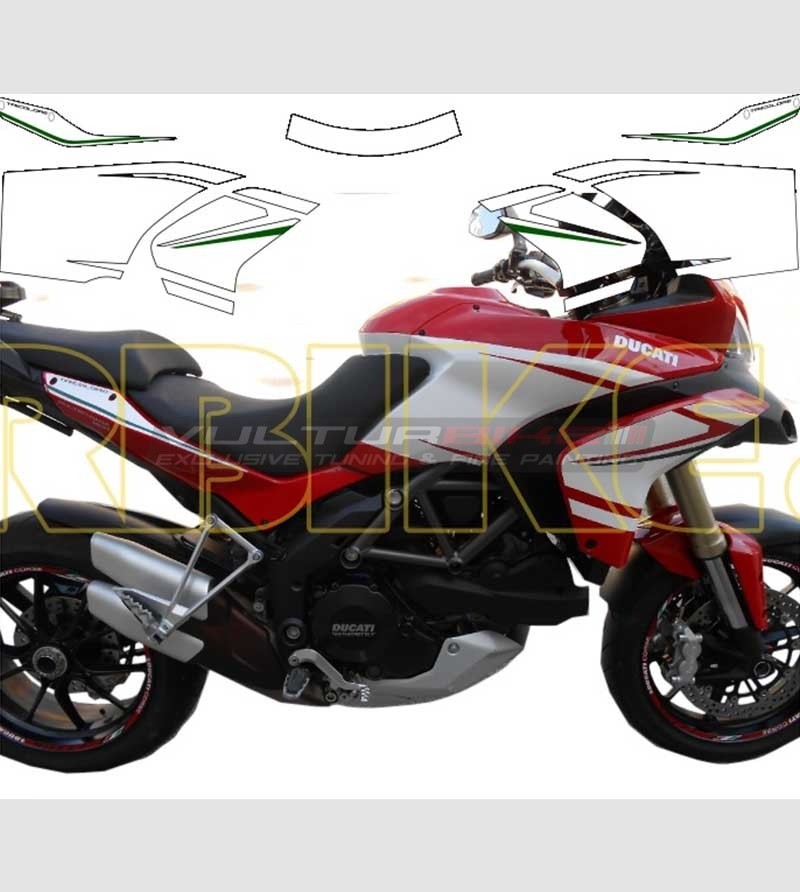 Stickers Pikes-Peak design Tricolor - Ducati Multistrada 1200