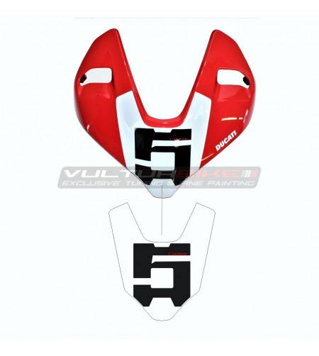 Adesivo numero 5 per cupolino - Ducati Streetfighter V2 / V4 / V4S