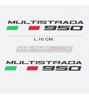 Paire d’autocollants écrite Ducati Multistrada 950